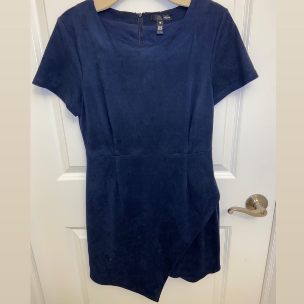 Blue Suede Asymmetrical dress